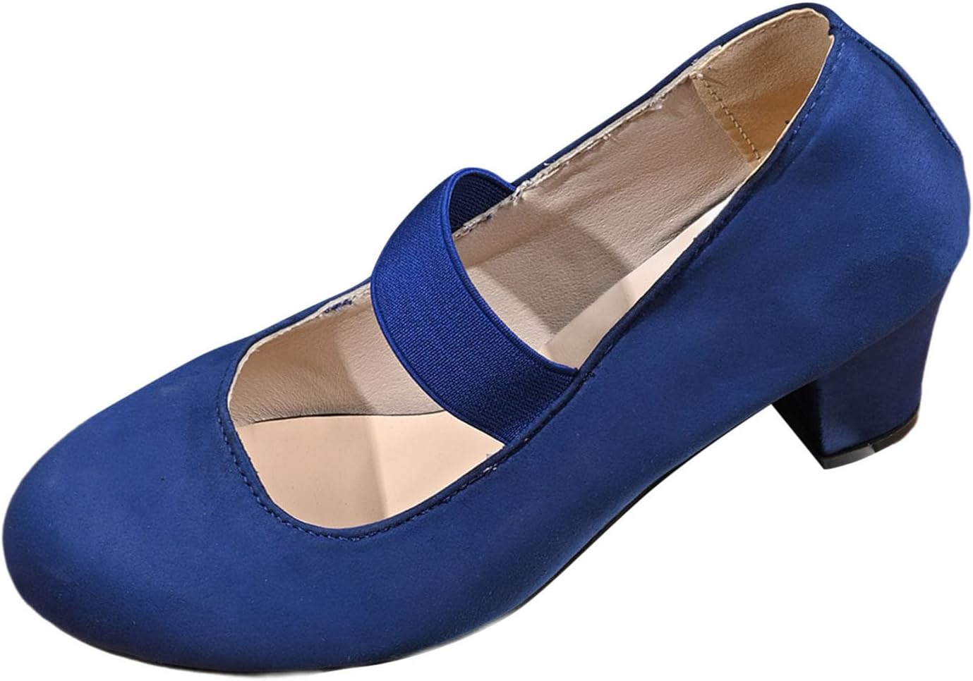 Primadon Pumpen Blau / 35 Amelie | Bequeme Pumps Schwarz für Damen mit Elastikriemen