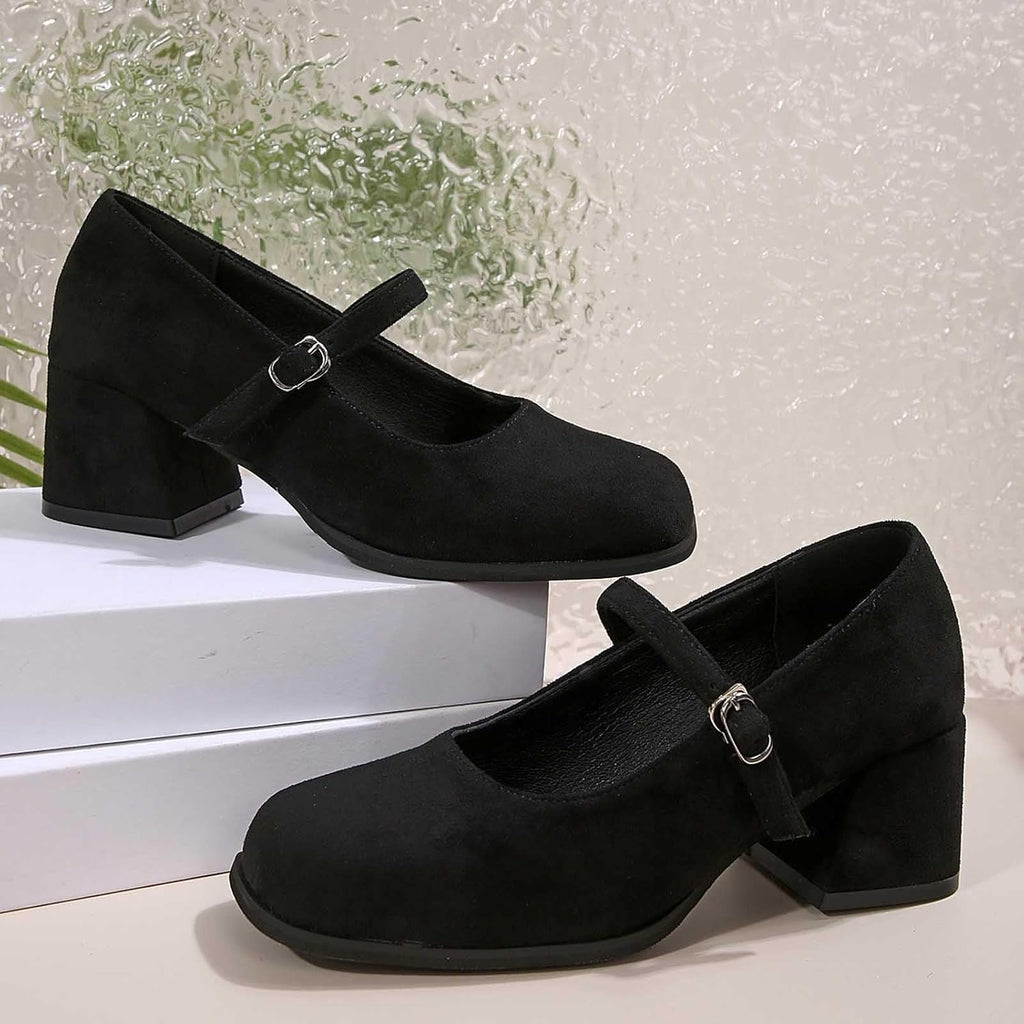 Primadon Pumpen Lena | Elegante Wildlederpumps für Damen mit Schnalle