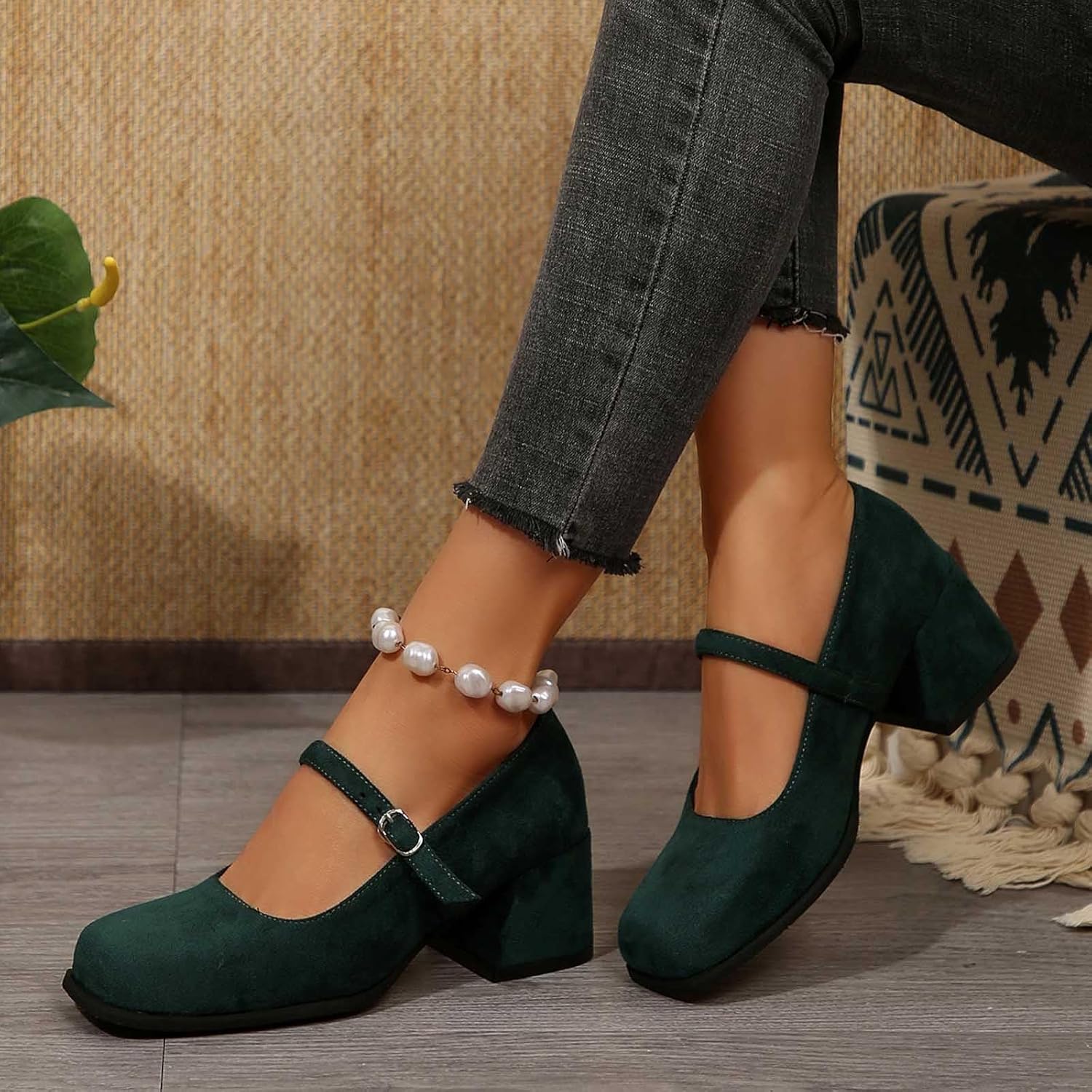 Primadon Pumpen Lena | Elegante Wildlederpumps für Damen mit Schnalle