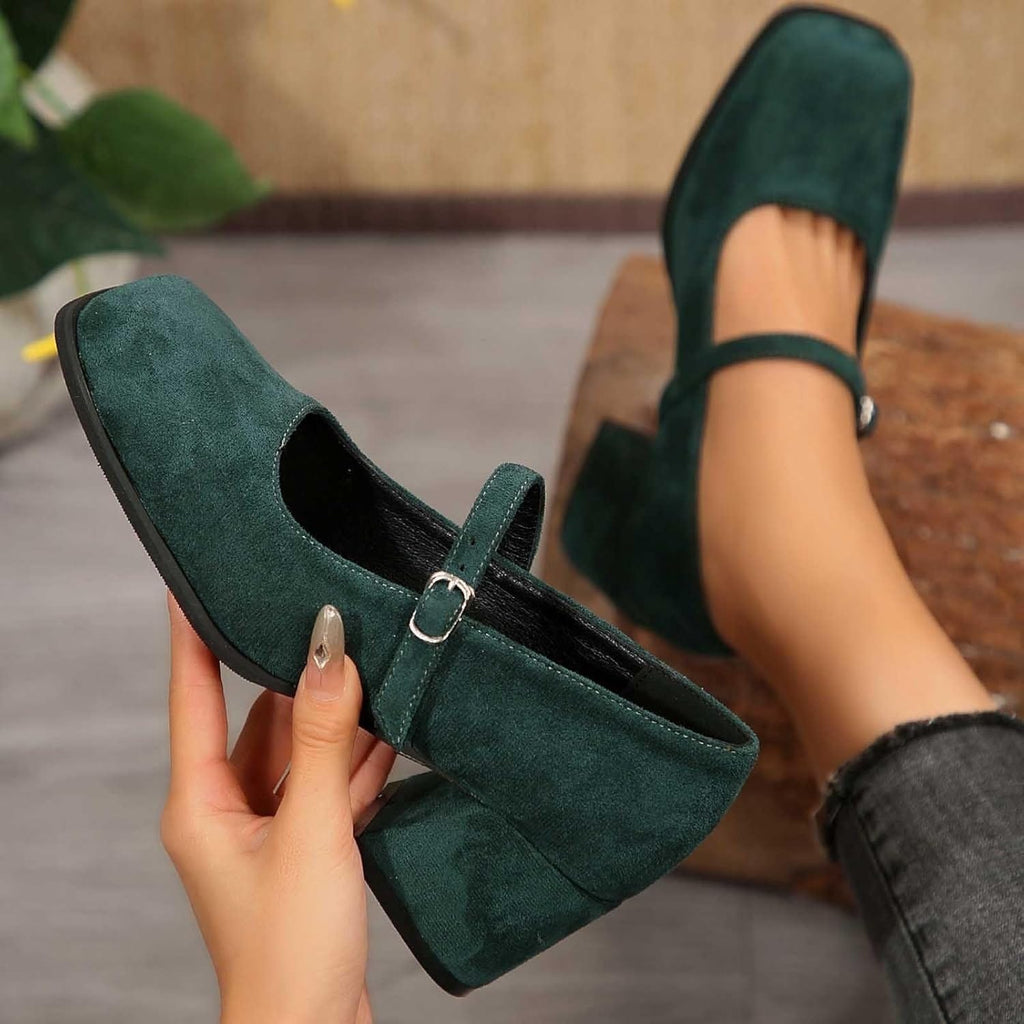 Primadon Pumpen Lena | Elegante Wildlederpumps für Damen mit Schnalle