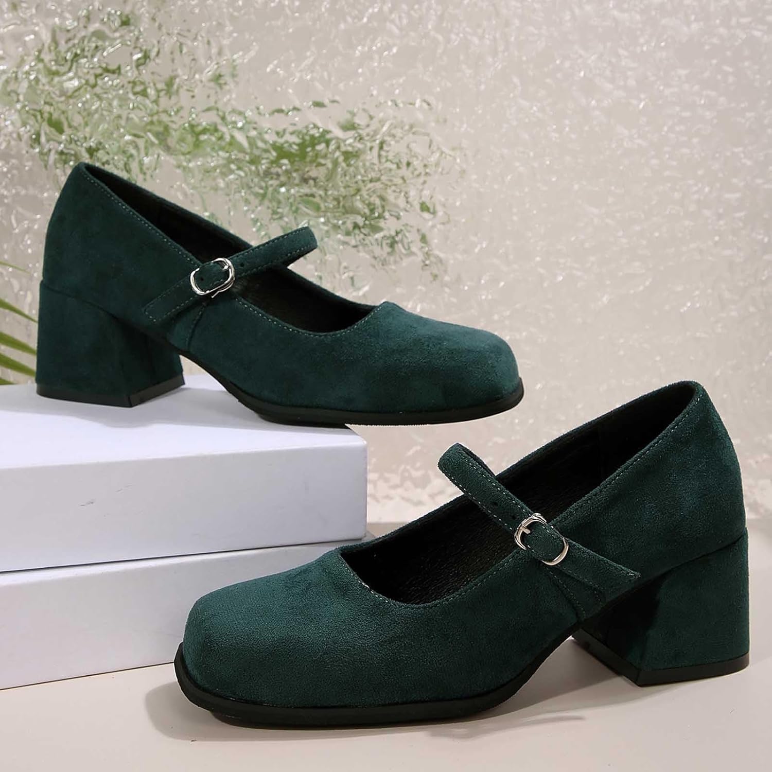Primadon Pumpen Lena | Elegante Wildlederpumps für Damen mit Schnalle