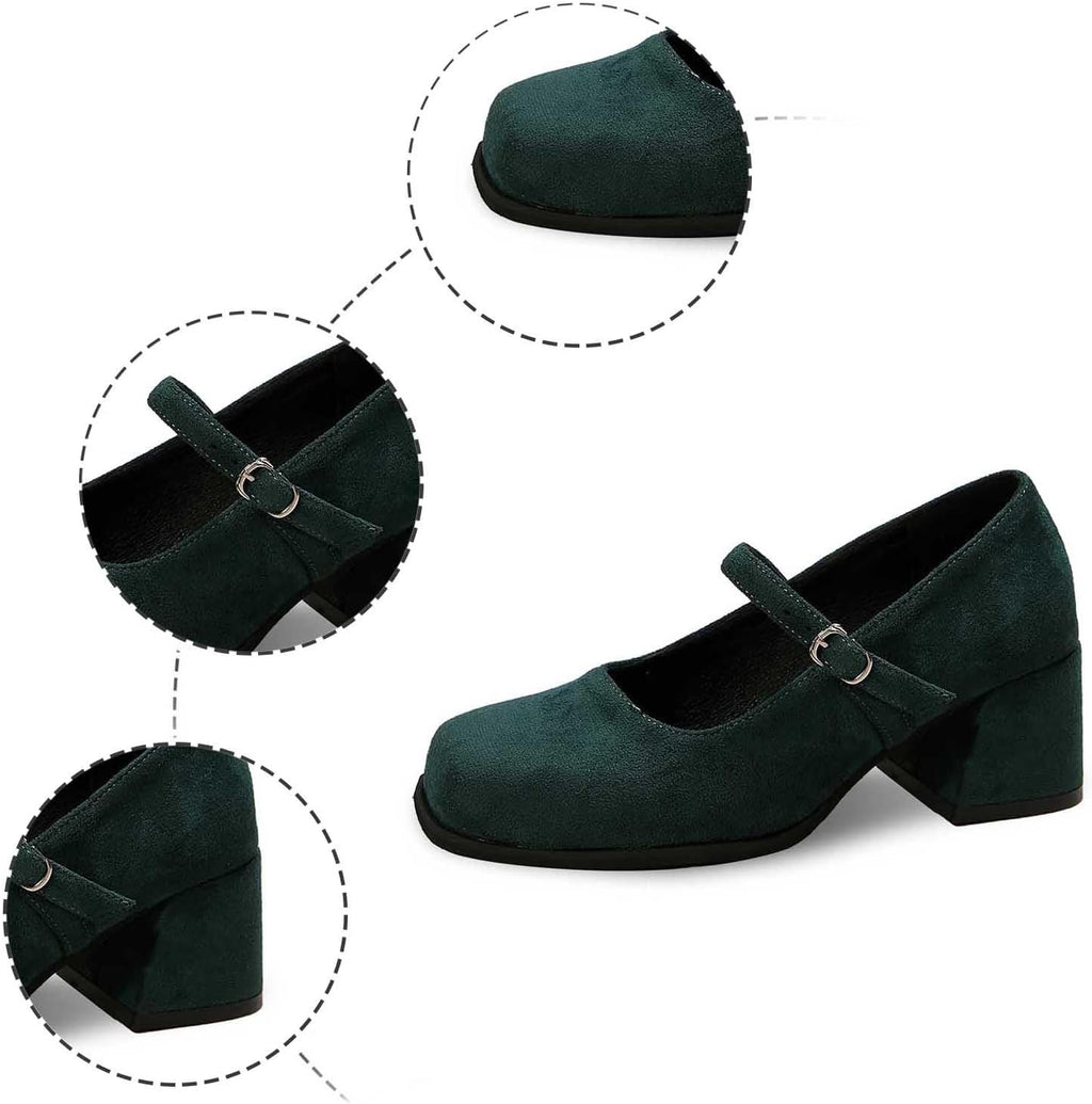Primadon Pumpen Lena | Elegante Wildlederpumps für Damen mit Schnalle