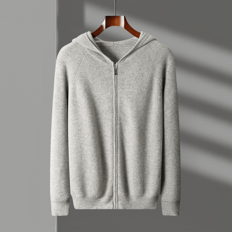 Primadon Reißverschlussjacken Grau / XS Orlando | Weicher Merino Zip-Up für Damen ganzjährig