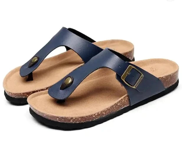 Primadon Sandalen & Flip-Flops Blau / 46 Cozy | bequeme Pantoffeln unisex Wildleder