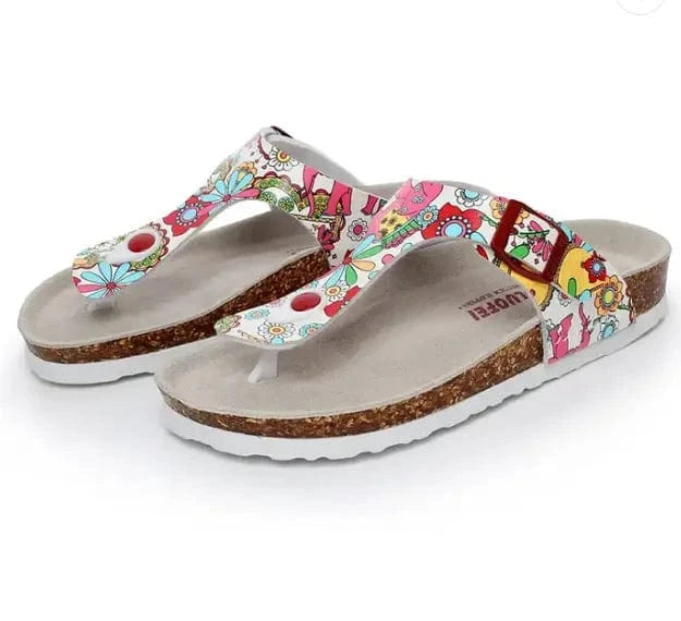 Primadon Sandalen & Flip-Flops Blume / 46 Cozy | bequeme Pantoffeln unisex Wildleder