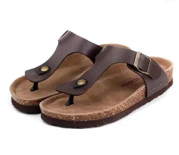 Primadon Sandalen & Flip-Flops braun / 46 Cozy | bequeme Pantoffeln unisex Wildleder