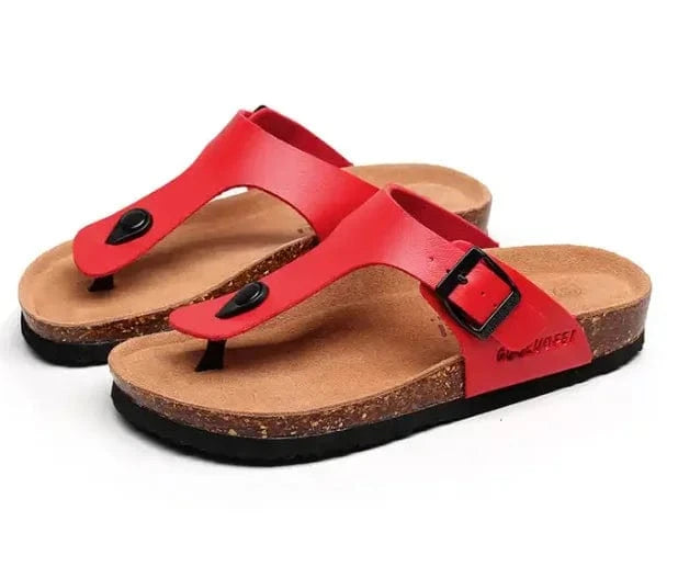 Primadon Sandalen & Flip-Flops Rot / 38 Cozy | bequeme Pantoffeln unisex Wildleder