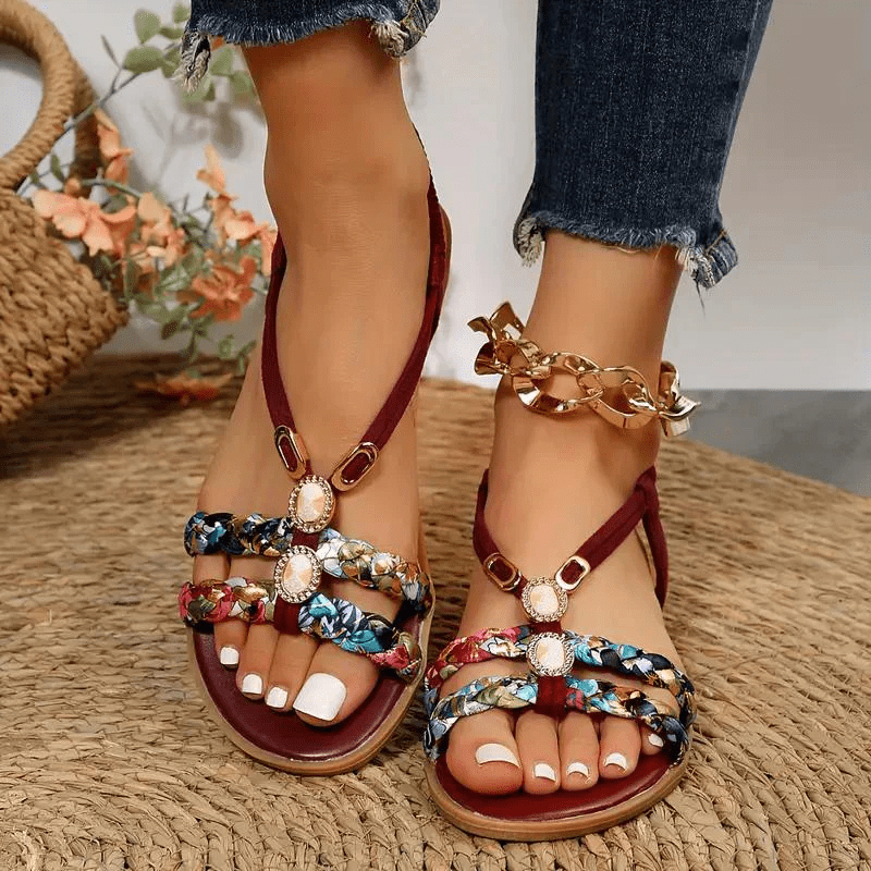Primadon Sandalen Rot / 35 Salina | elegante Sandalen für Damen Sommer