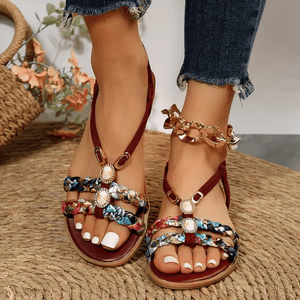 Primadon Sandalen Rot / 35 Salina | elegante Sandalen für Damen Sommer