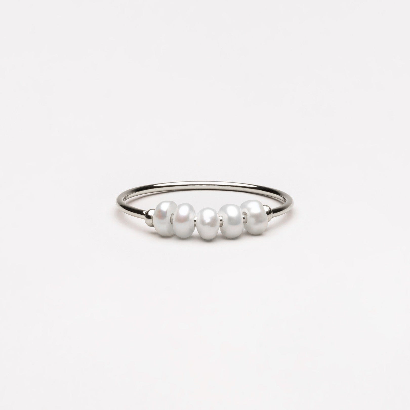 Primadon Schmuck 5 / Silber Isolde | Eleganter Perlenring Gold für Damen mit Süßwasserperlen