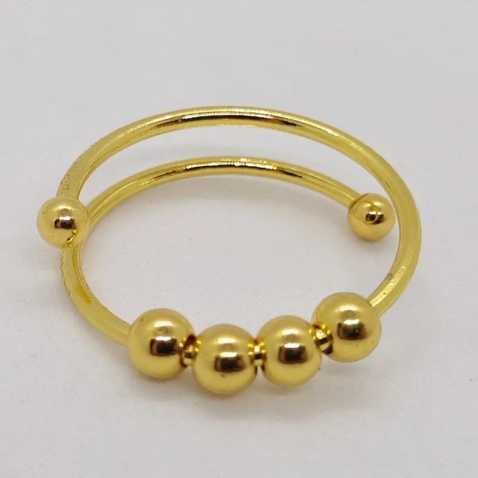 Primadon Schmuck Gold Calmspin | Effektiver Anti-Stress-Ring für Erwachsene verstellbar