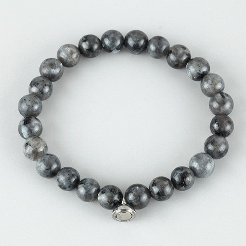 Primadon Schmuck Grau Dorian | Stilvolles Armband für Herren mit Edelsteinen