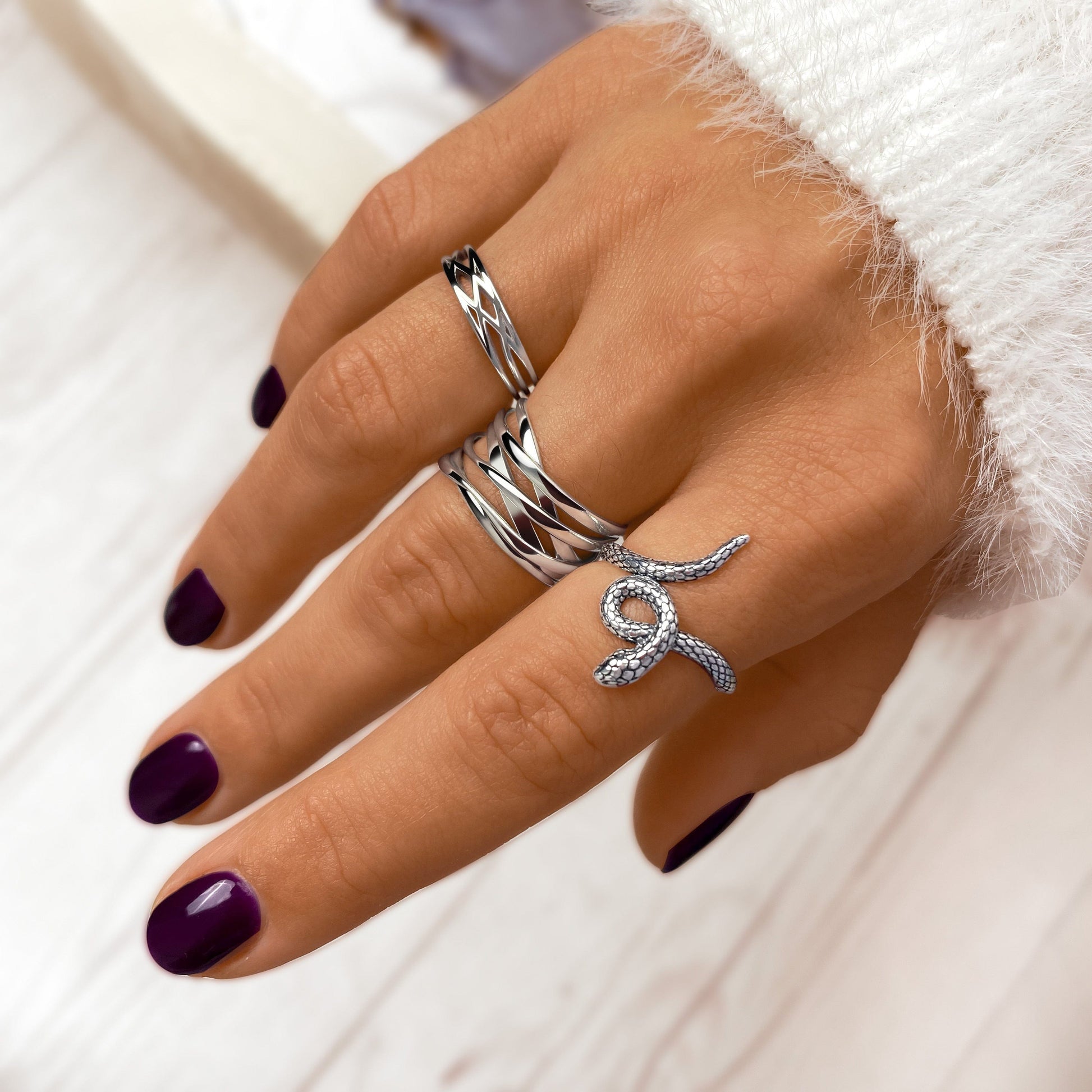 Primadon Schmuck Nora | Eleganter Damenring Silber verstellbar für jeden Anlass
