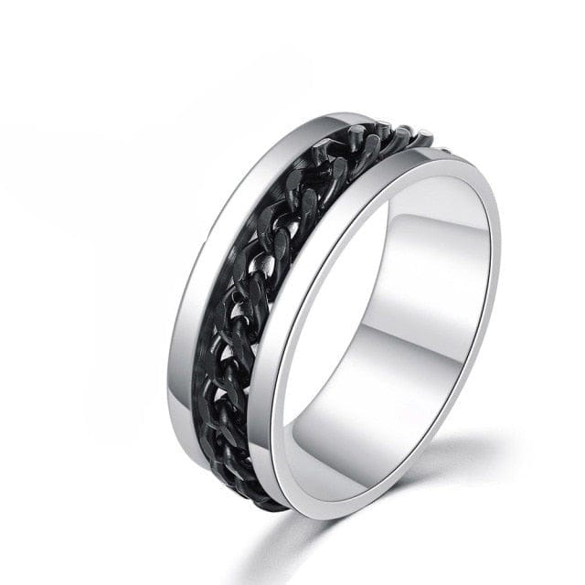 Primadon Schmuck Schwarz / 6 Spincalm | Stilvoller Antistressring für Damen und Herren