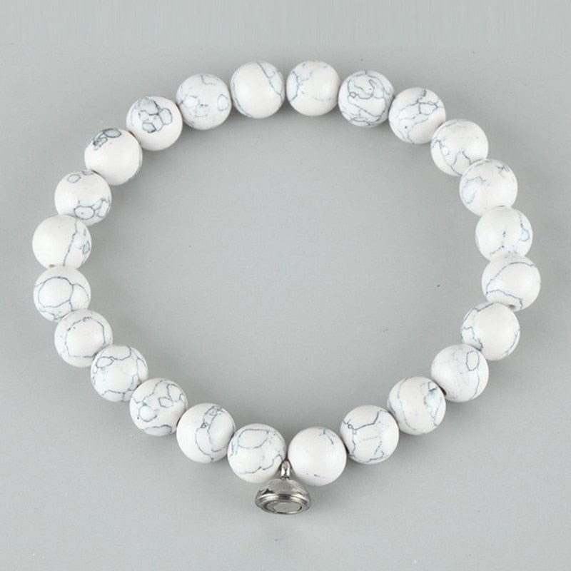 Primadon Schmuck Weiß Dorian | Stilvolles Armband für Herren mit Edelsteinen