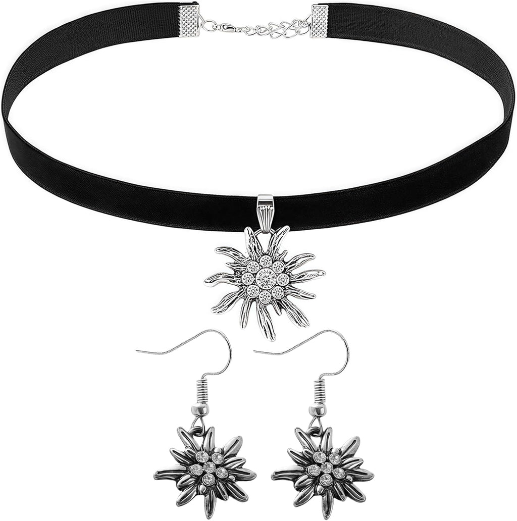 Primadon Schmucksets Default Amelie | Elegantes Edelweiß Schmuckset für Damen festlich