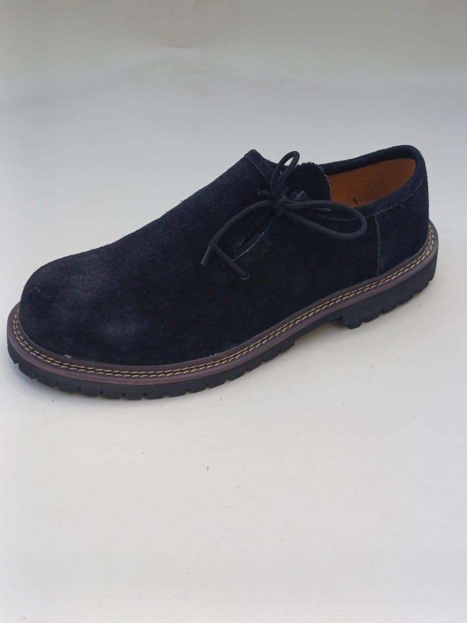 Primadon Schuhe Dunkelblau / 39 Franz | Elegante Haferlschuhe Herren aus Wildleder für Alltag