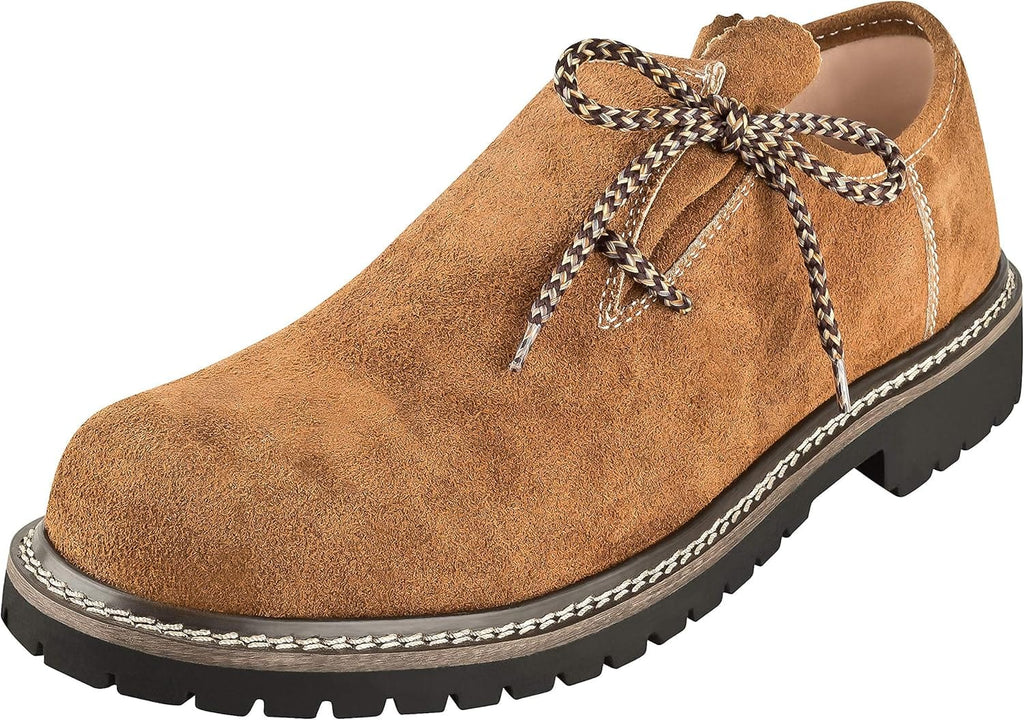 Primadon Schuhe Hellbraun / 39 Franz | Elegante Haferlschuhe Herren aus Wildleder für Alltag