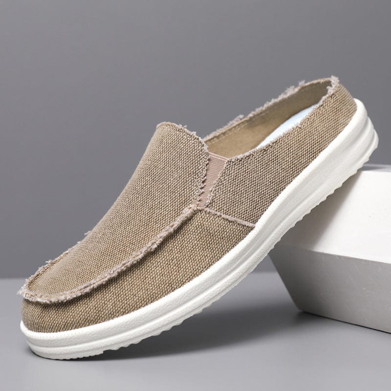 Primadon Schuhe Khaki / 37.5 Cedric | Bequeme Slip-Ons aus Hanf für Herren