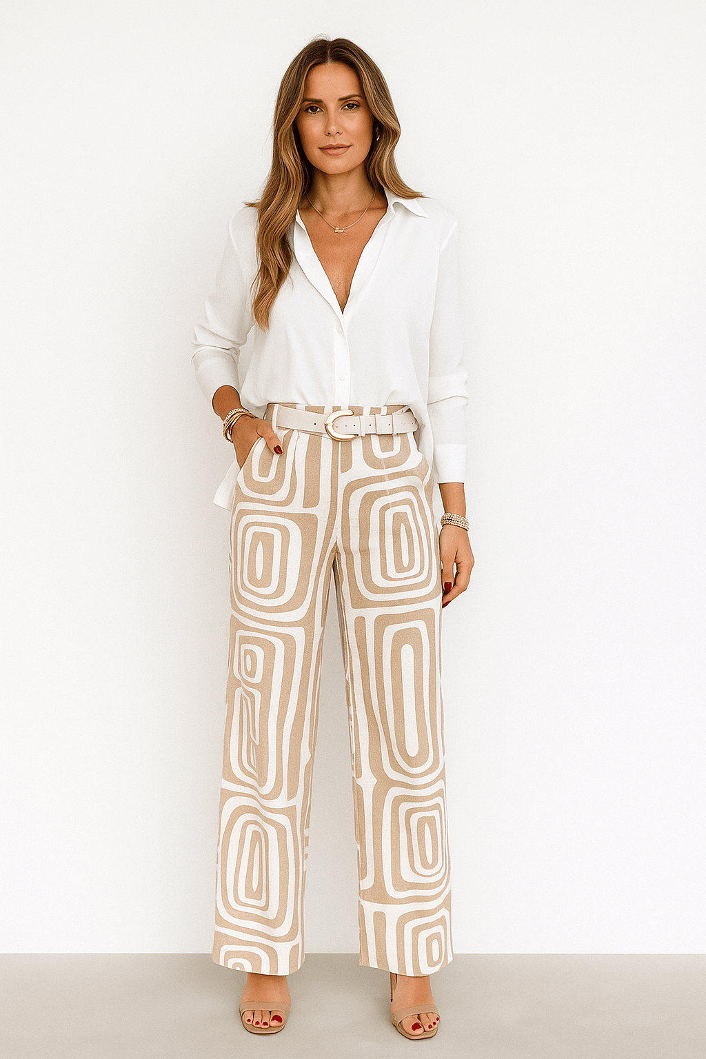 Primadon Sets Beige / S Cosima | eleganter Zweiteiler für Damen sommer