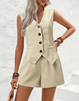 Primadon Sets Beige / S Sophie | elegantes Weste-Set für Damen Slim Fit Sommer
