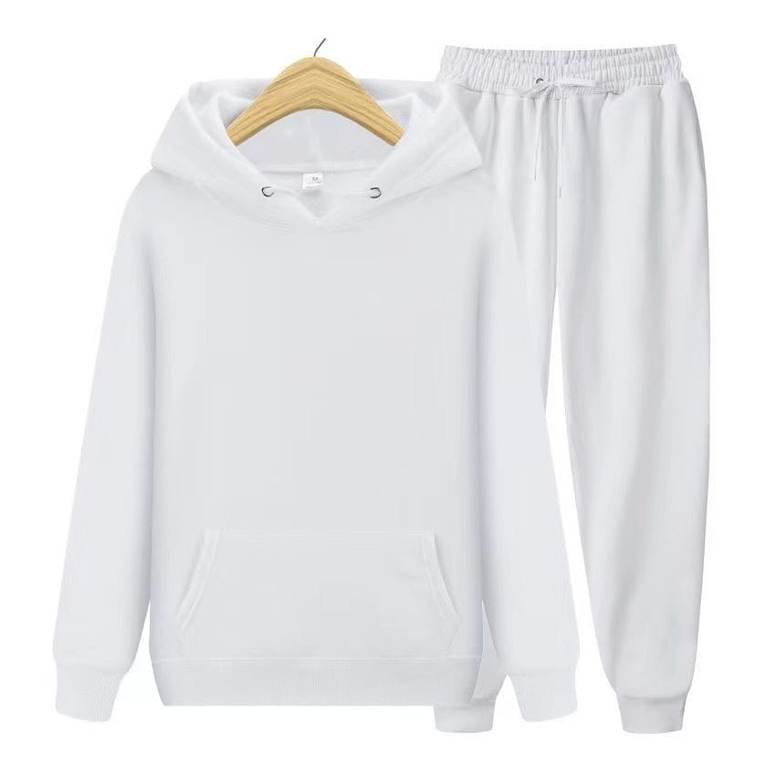 Primadon Sets Weiß / S Robin | Bequemes Hoodie Set für Unisex mit Jogginghose
