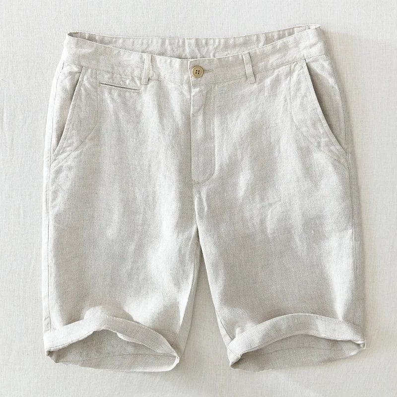 Primadon Shorts Beige / 29 Kostas | Atmungsaktive Leinen-Shorts für Herren Sommer