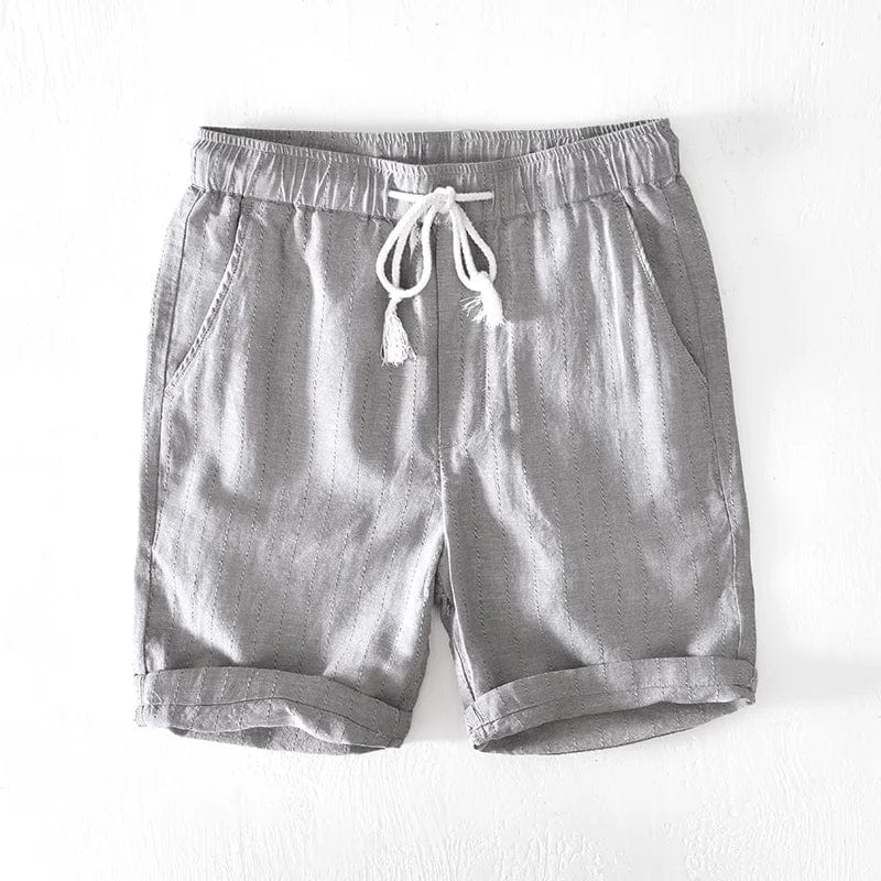 Primadon Shorts Grau / S Massimo | Lässige Leinen Shorts für Herren Sommer