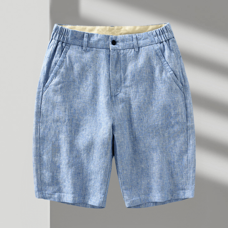 Primadon Shorts Hellblau / XS Marlow | Lässige Leinen Shorts für Herren Sommer