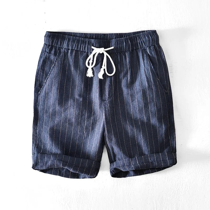 Primadon Shorts Marineblau / S Massimo | Lässige Leinen Shorts für Herren Sommer