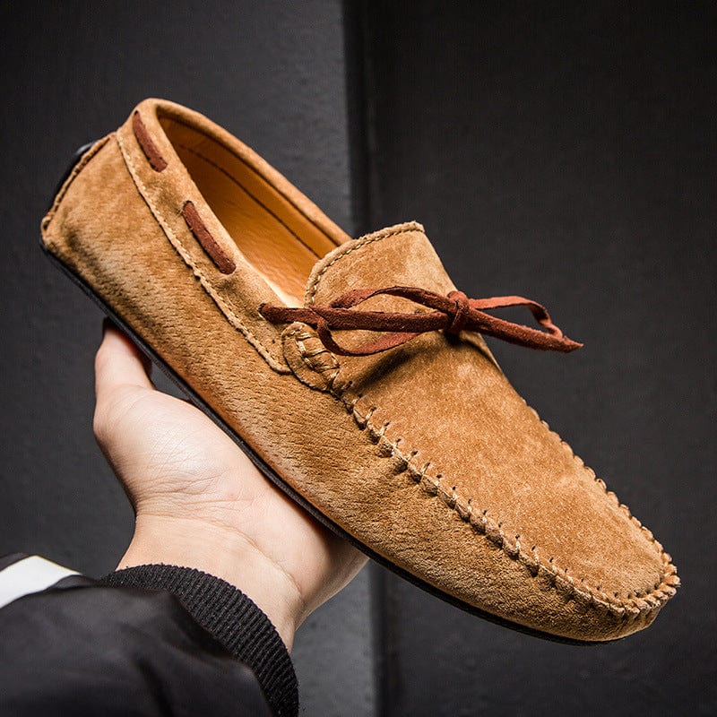 Primadon Slipper Braun / 37.5 Fabio | Elegante Wildleder Mokassins für Herren Sommer