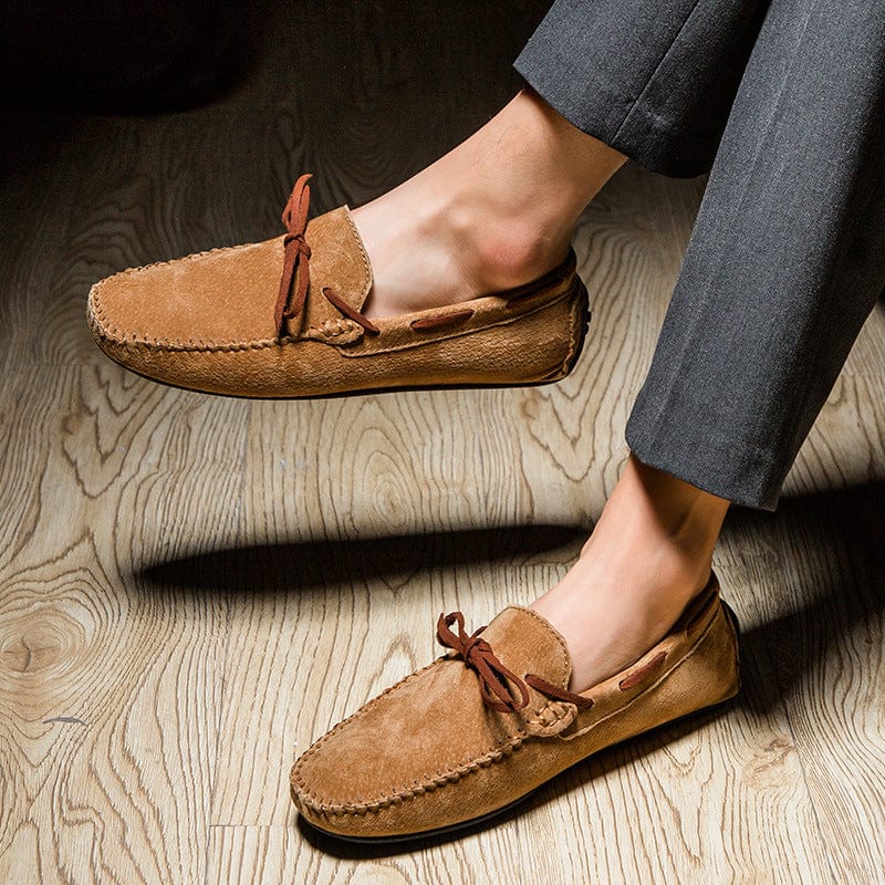 Primadon Slipper Fabio | Elegante Wildleder Mokassins für Herren Sommer