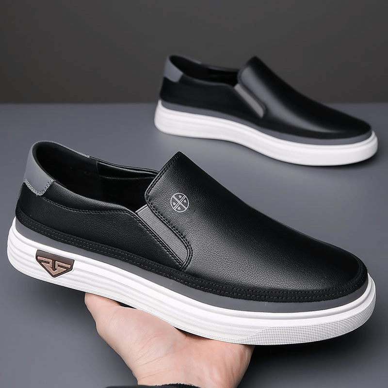 Primadon Slipper Victor elegante Chelsea Slipper für Herren aus Vollnarbenleder