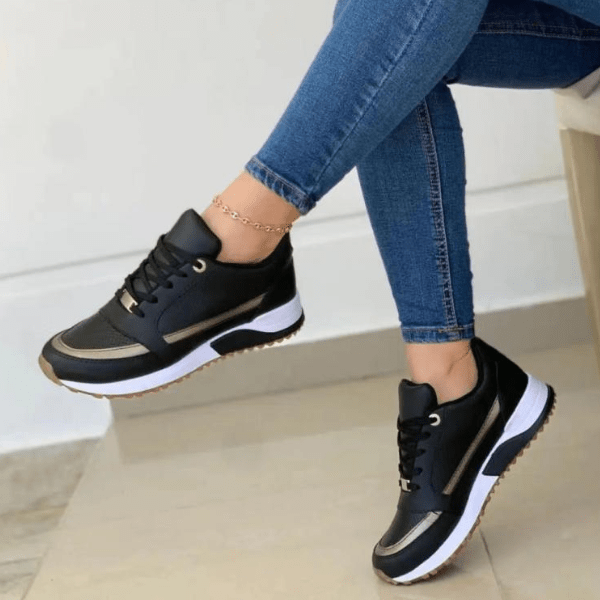 Primadon Sneaker 34 / Schwarz Amira | Atmungsaktive Sneaker für Damen leicht