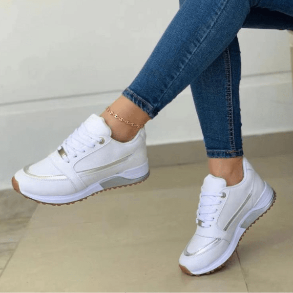 Primadon Sneaker 34 / Weiß Amira | Atmungsaktive Sneaker für Damen leicht