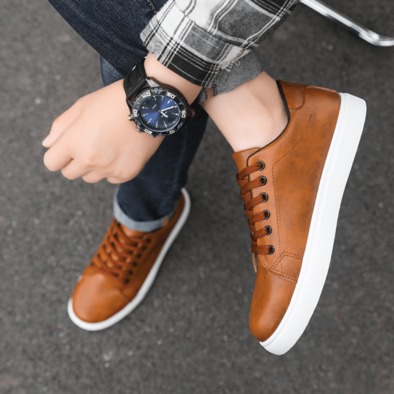 Primadon Sneaker Adrien elegante Ledersneakers für Herren atmungsaktiv