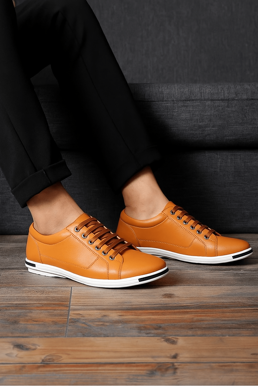 Primadon Sneaker Boston | eleganter Sneaker für Herren Leder