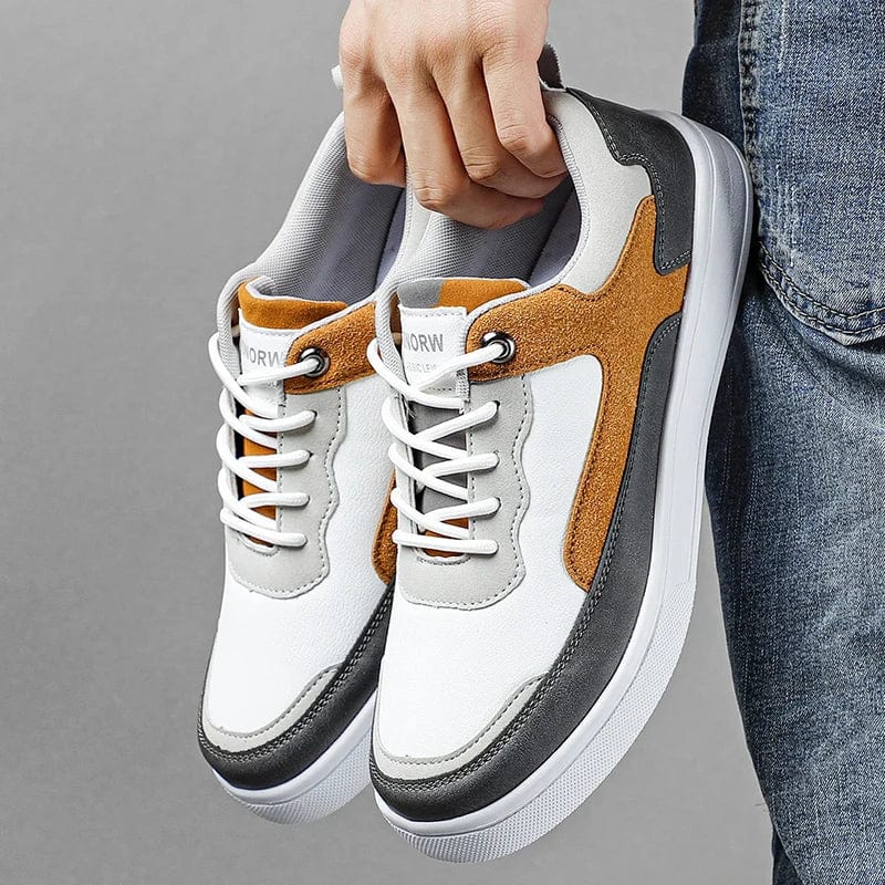 Primadon Sneaker Braun / 38.5 Julian elegante Leder-Wildleder Sneakers für Herren atmungsaktiv