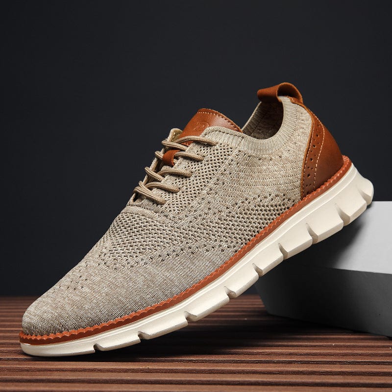 Primadon Sneaker Braun / 38.5 Marc atmungsaktive Barfußschuhe für Herren flexibel