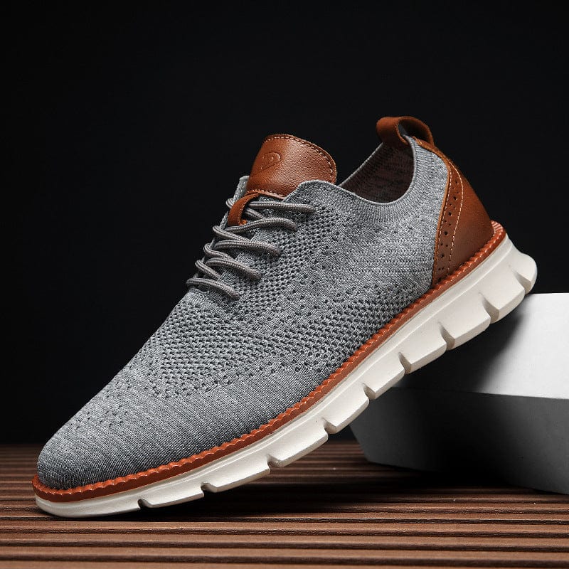 Primadon Sneaker Grau / 38.5 Marc atmungsaktive Barfußschuhe für Herren flexibel
