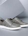 Primadon Sneaker Grau / 38.5 Tobias | Bequeme Sneaker aus Veganleder für Unisex Alltag