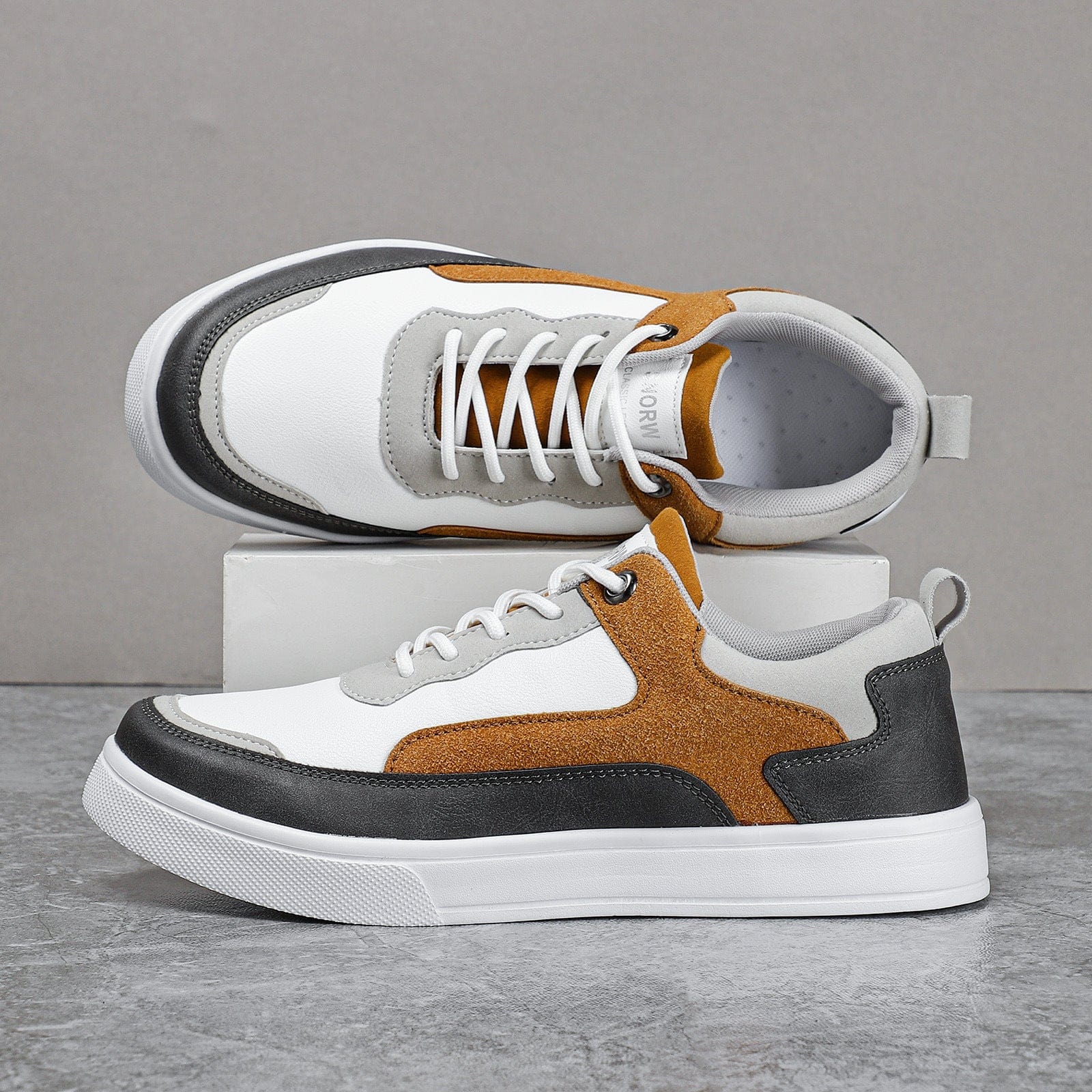 Primadon Sneaker Julian elegante Leder-Wildleder Sneakers für Herren atmungsaktiv