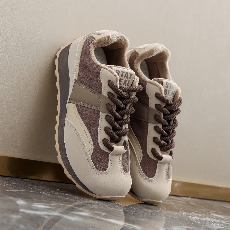 Primadon Sneaker Mauve/Creme/Grau / 35 Rafaela stylische Retro Sneaker für Damen Wildleder