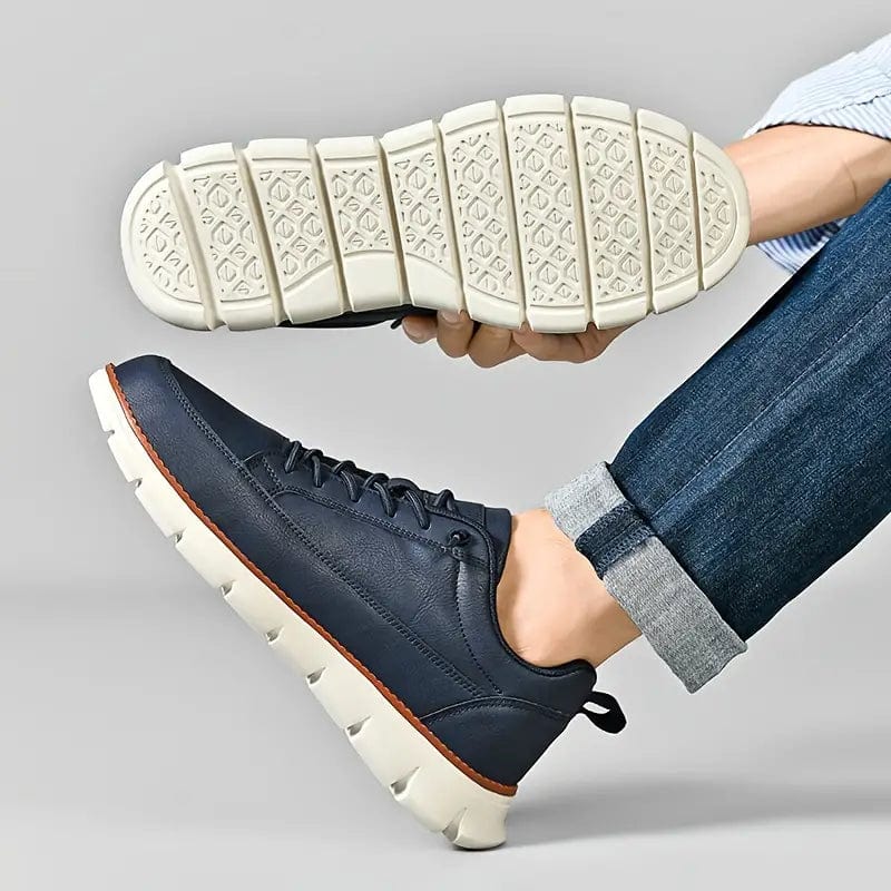 Primadon Sneaker Michael | Elegante Ledersneaker für Herren bequem weiß