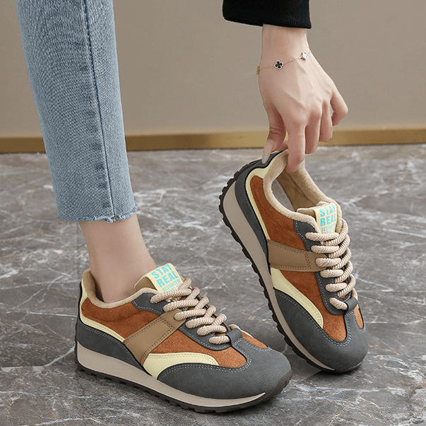 Primadon Sneaker Rafaela stylische Retro Sneaker für Damen Wildleder