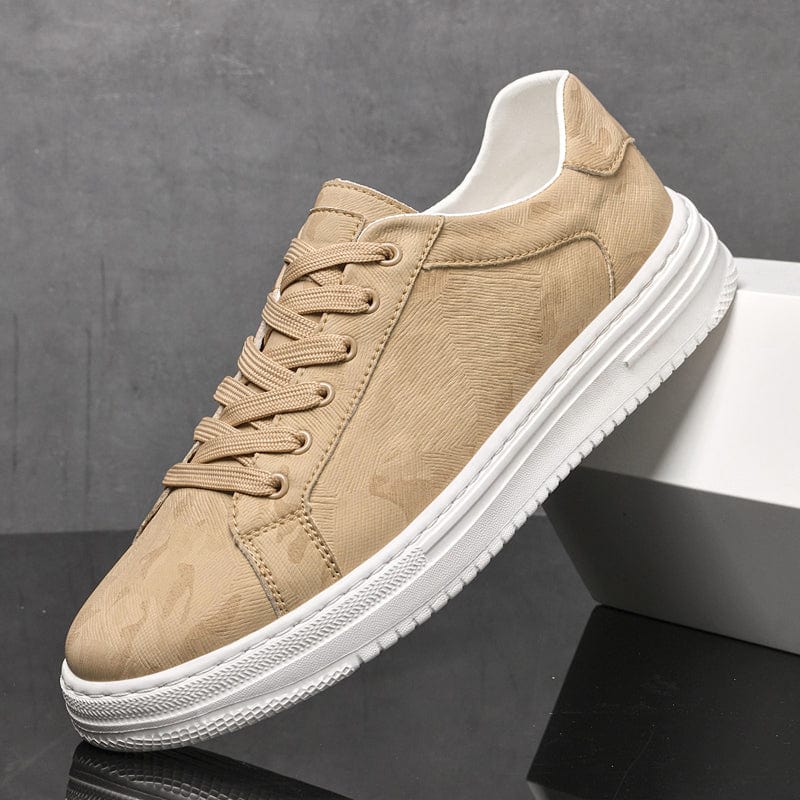 Primadon Sneaker Sand / 37.5 Fabian elegante Ledersneakers für Herren atmungsaktiv