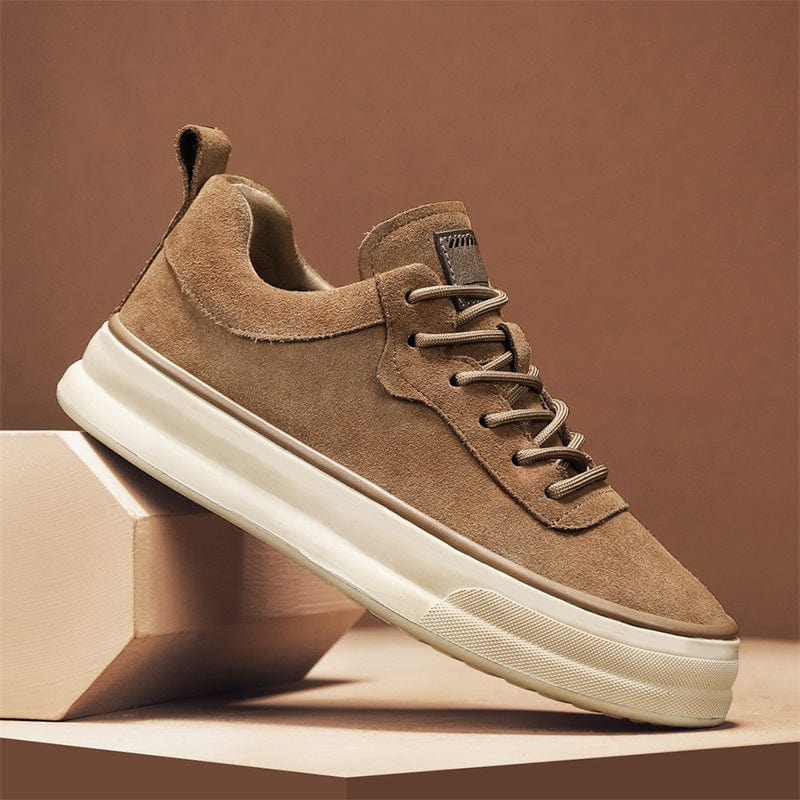 Primadon Sneaker Sand / 38.5 Levin elegante Wildleder Sneakers für Herren bequem