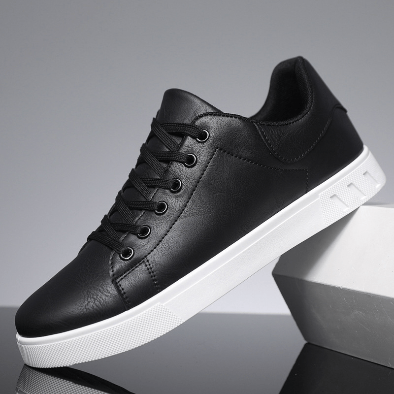 Primadon Sneaker Schwarz / 38.5 Lucien atmungsaktive Ledersneakers für Herren gepolstert