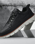 Primadon Sneaker Schwarz / 38.5 Michael | Elegante Ledersneaker für Herren bequem weiß