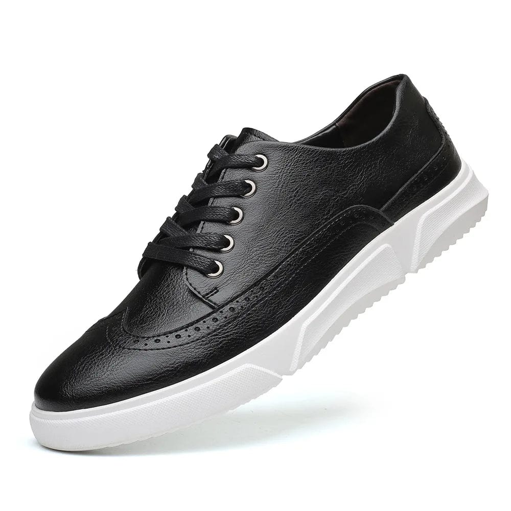 Primadon Sneaker Schwarz / 38.5 Tobias | Bequeme Sneaker aus Veganleder für Unisex Alltag